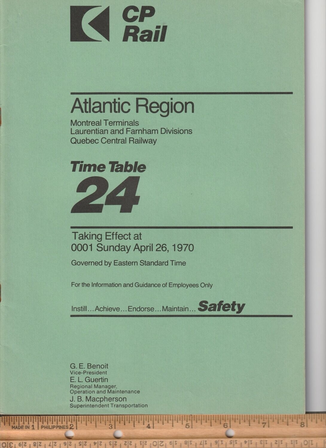 CP Rail Montreal Terminals, Laurentian and Farnham Divisions and Quebec Central Railway 1970