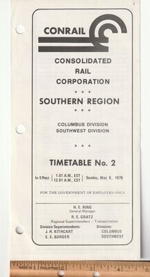Conrail Southern Region 1979