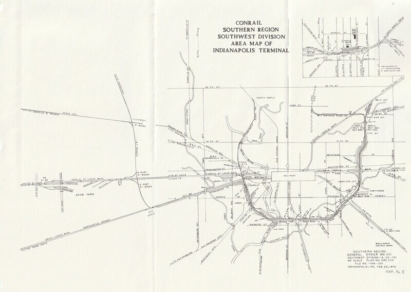 Conrail Indianapolis Terminal map 1979