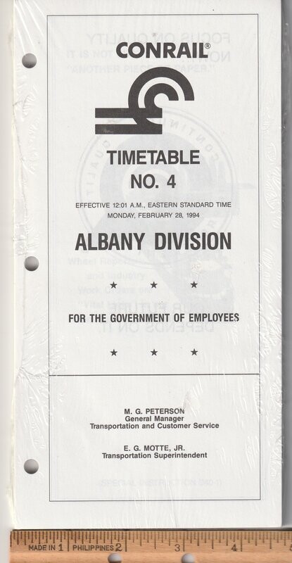 Conrail Albany Division 1994
