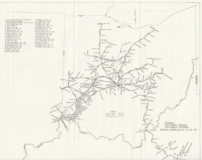 Conrail Columbus Division map 1979
