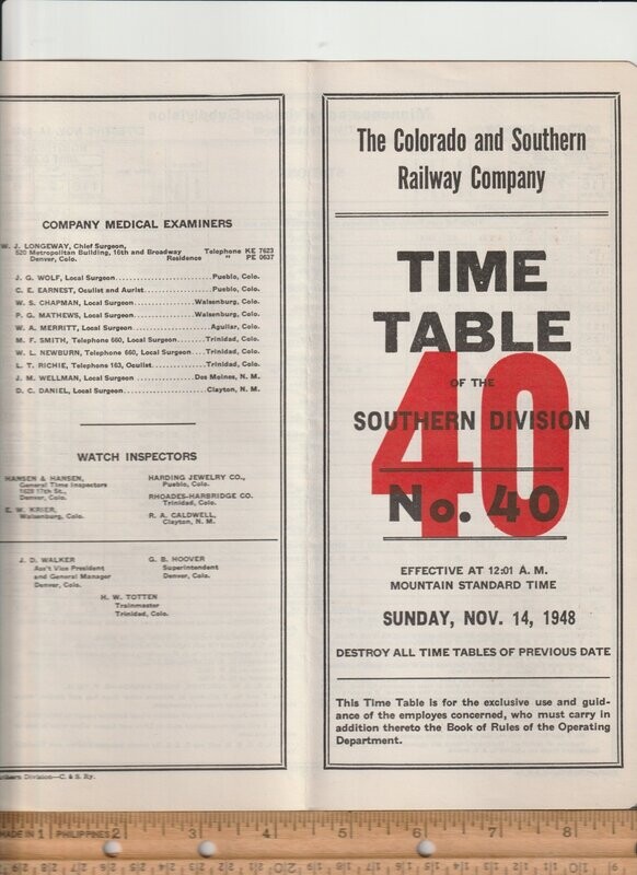Colorado & Southern Southern Division 1948