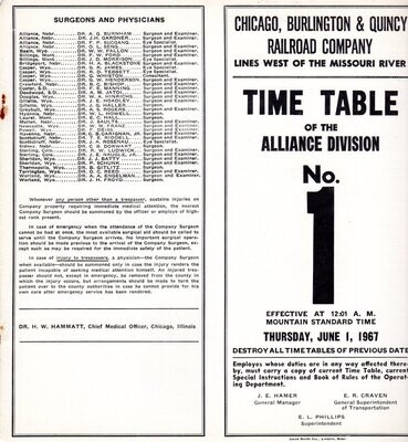 Chicago, Burlington & Quincy Alliance Division 1967