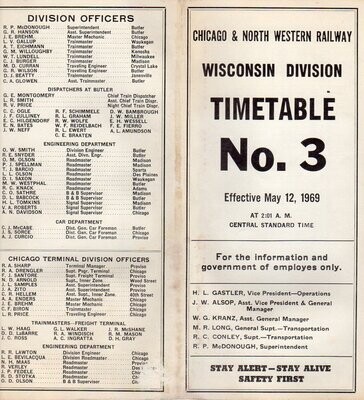 Chicago & North Western Wisconsin Division 1969