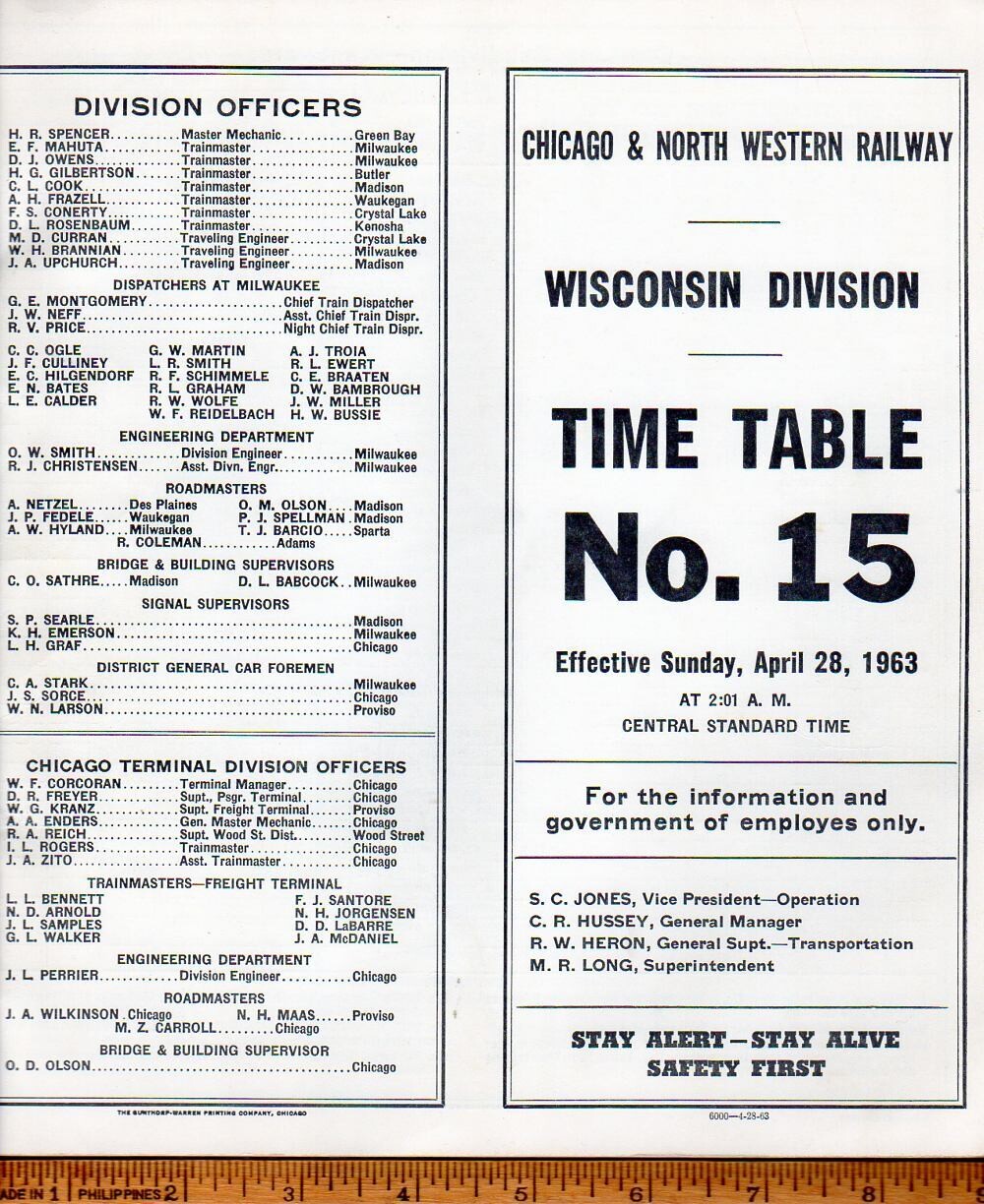 Chicago & North Western Wisconsin 1963
