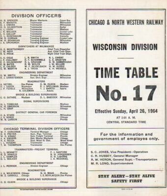 Chicago & North Western Wisconsin Division 1964