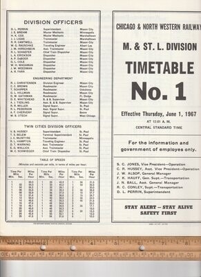 Chicago & North Western M&StL Division 1967