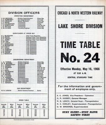 Chicago & North Western Lake Shore Division 1966