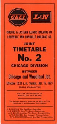 Chicago & Eastern Illinois / Louisville & Nashville Joint 1973