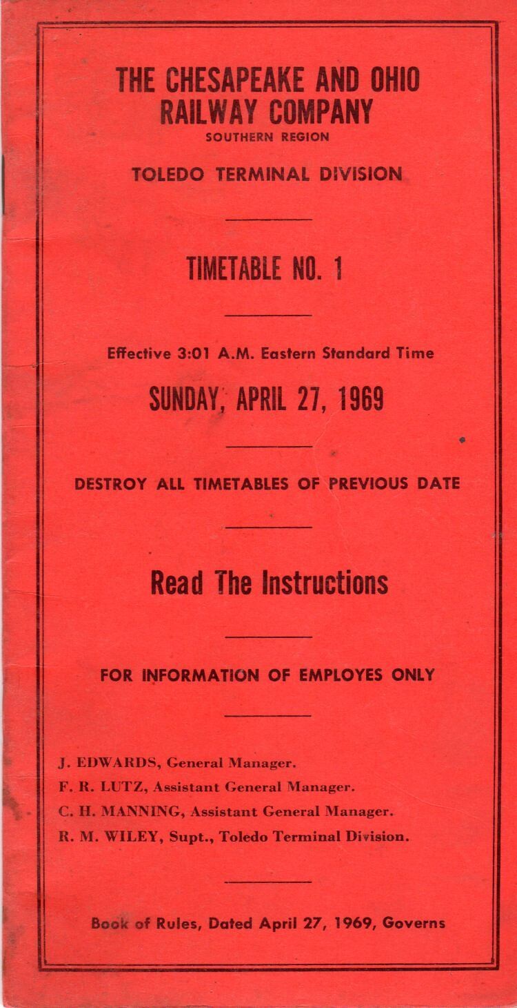 Chesapeake & Ohio Toledo Terminal 1969