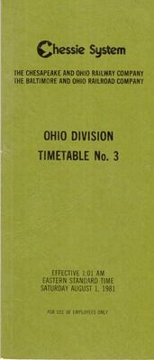 Chessie System Ohio Division 1981