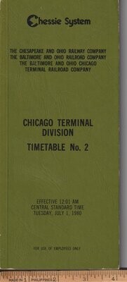 Chessie System Chicago Terminal Division 1980
