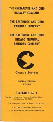 Chessie System Chicago Terminal Division 1976