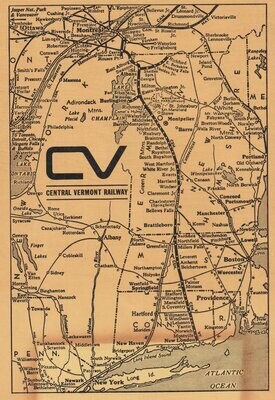 Central Vermont Railway Map 1963