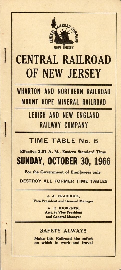 Central Railroad of New Jersey 1966