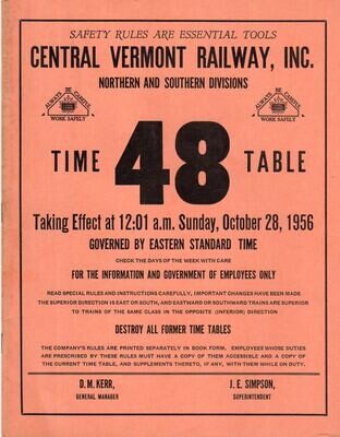 Central Vermont Railway 1956