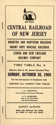 Central Railroad of New Jersey 1966