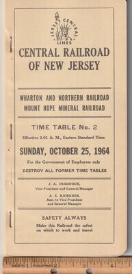 Central Railroad of New Jersey 1964