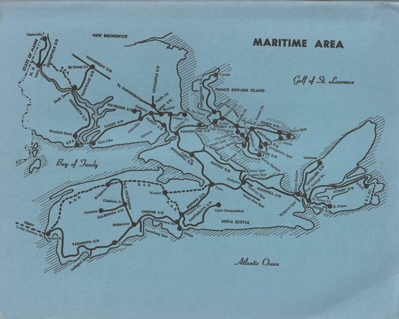Canadian National Maritime Area map 1973