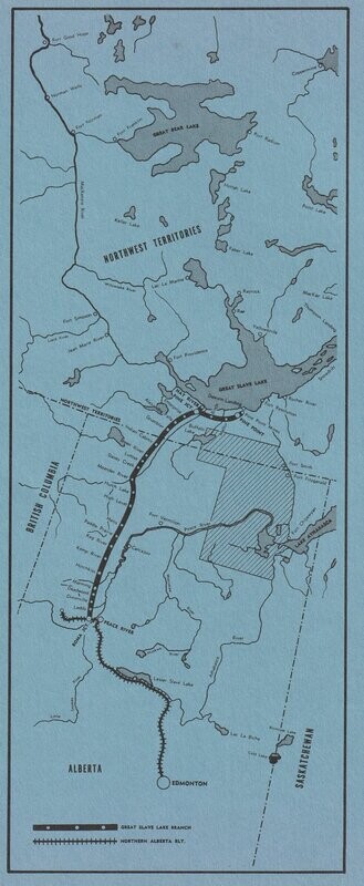 Canadian National Great Slave Lake Branch map 1971