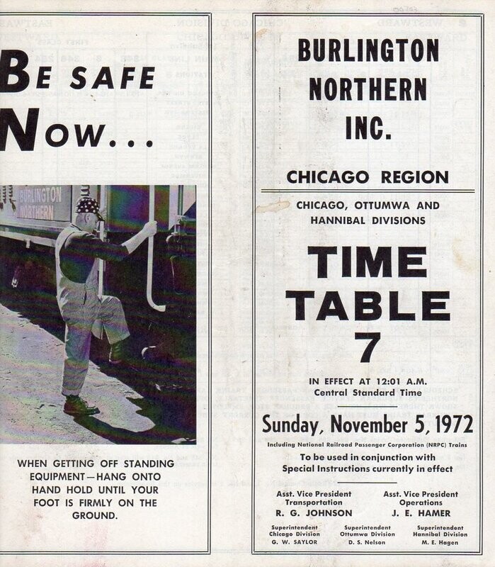 Burlington Northern Chicago Region 1972