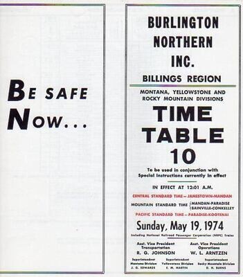 Burlington Northern Billings Region 1974