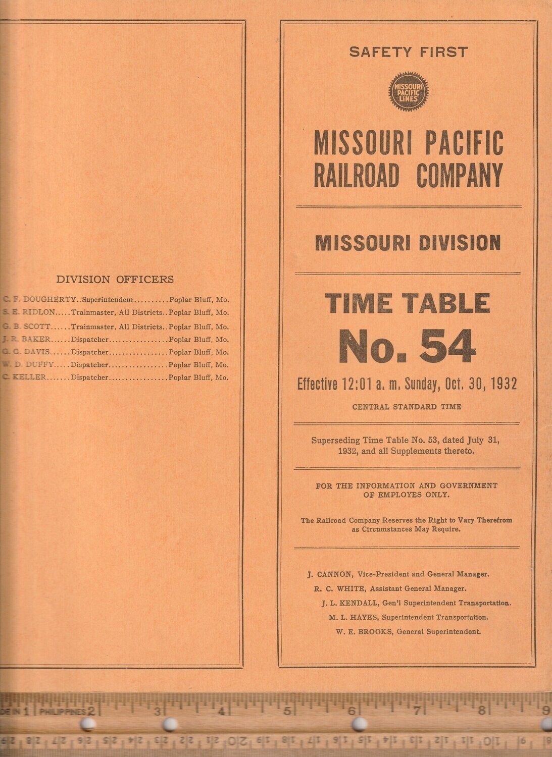 MIssouri Pacific Missouri Division 1932