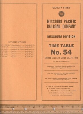 MIssouri Pacific Missouri Division 1932