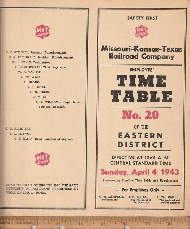 Missouri-Kansas-Texas Eastern District 1943