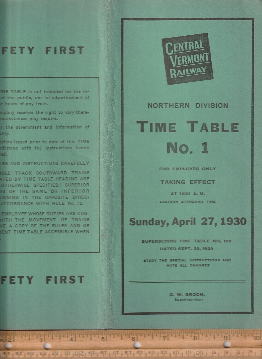 Central Vermont Northern Division 1930