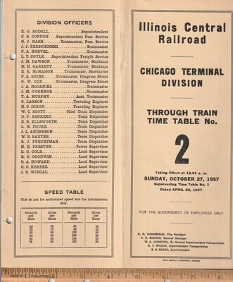 Illinois Central Chicago Terminal Division 1957