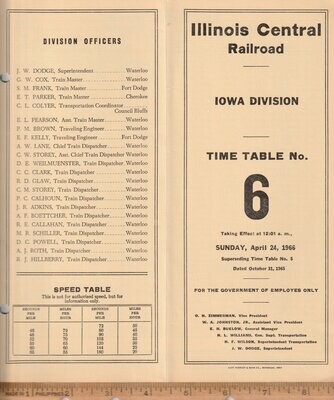 Illinois Central Iowa Division 1966