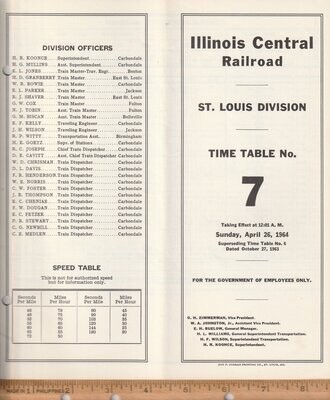 Illinois Central St. Louis Division 1964