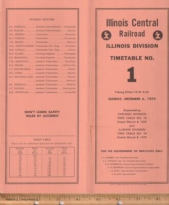 Illinois Central Illinois Division 1970
