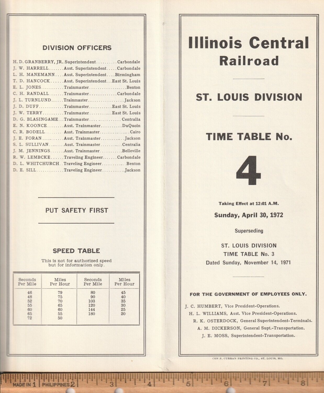 Illinois Central St. Louis Division 1972
