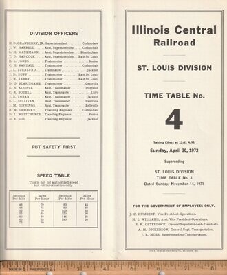 Illinois Central St. Louis Division 1972