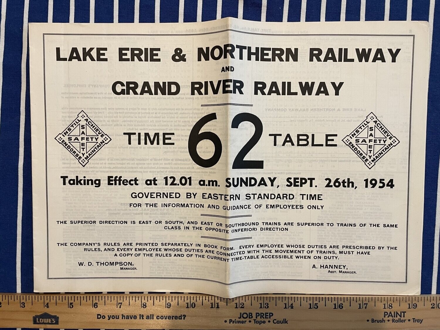 Lake Erie & Northern Railway and Grand River Railway 1954
