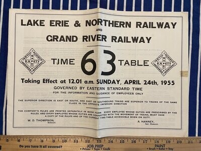 Lake Erie & Northern and Grand River Railways 1955