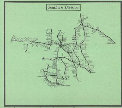 Illinois Central Gulf Southern Division Map 1982