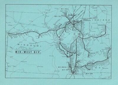 Illinois Central Gulf Midwest Division map 1982