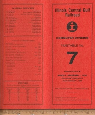 Illinois Central Gulf Commuter Division 1985