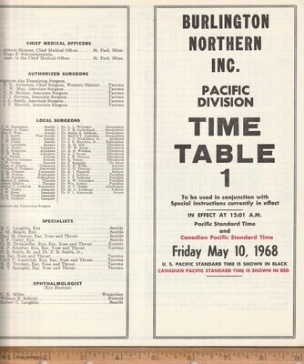 Burlington Northern Pacific Division 1968