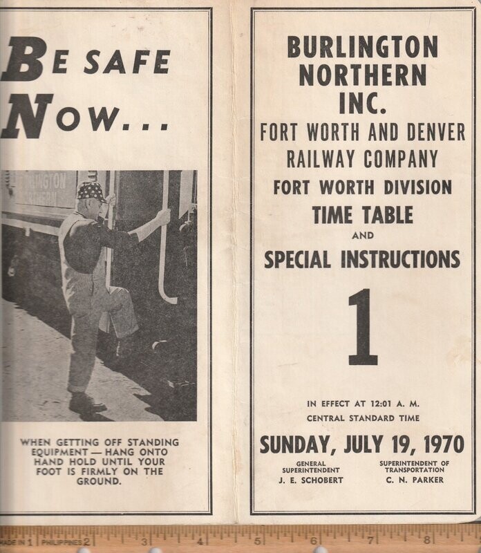 Fort Worth & Denver Fort Worth Division 1970
