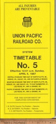 Union Pacific Railroad 1987