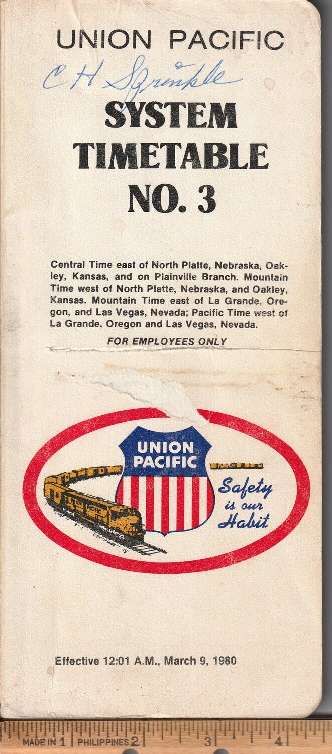 Union Pacific Railroad 1980 (March)