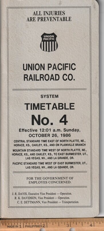 Union Pacific Railroad 1986