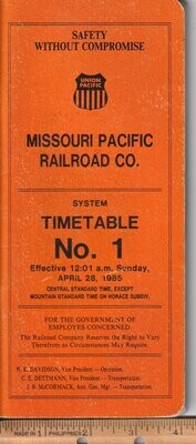 MIssouri Pacific Railroad 1985