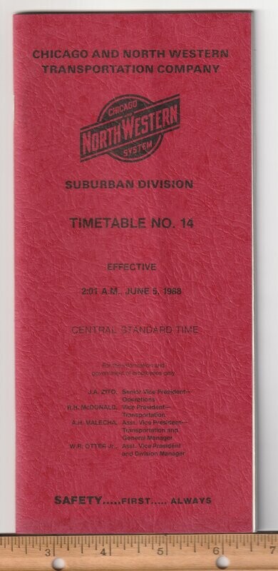 Chicago & North Western Suburban Division 1988