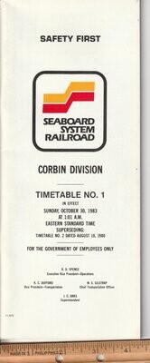 Seaboard System Corbin Division 1983