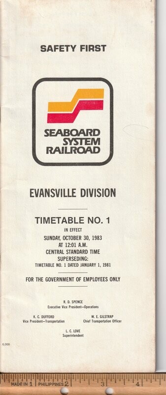 Seaboard System Evansville Division 1983